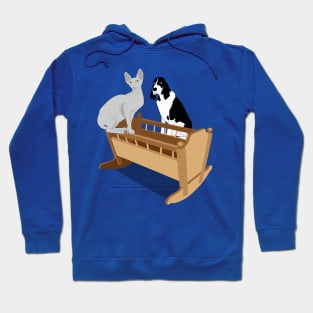 Dog Cat and Cradle Hoodie